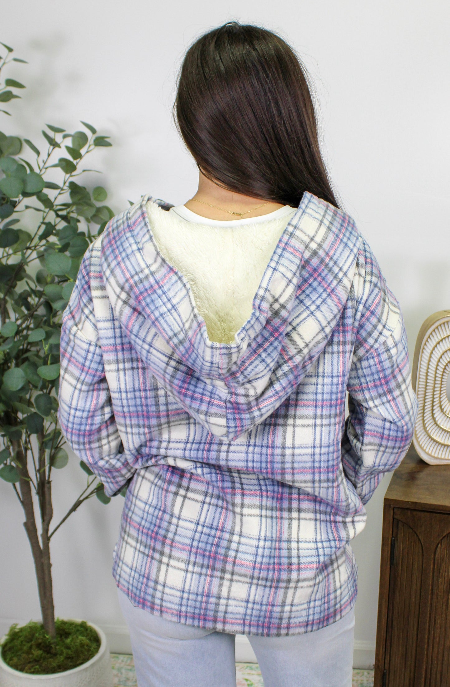 Blue Plaid Hoodie RTS