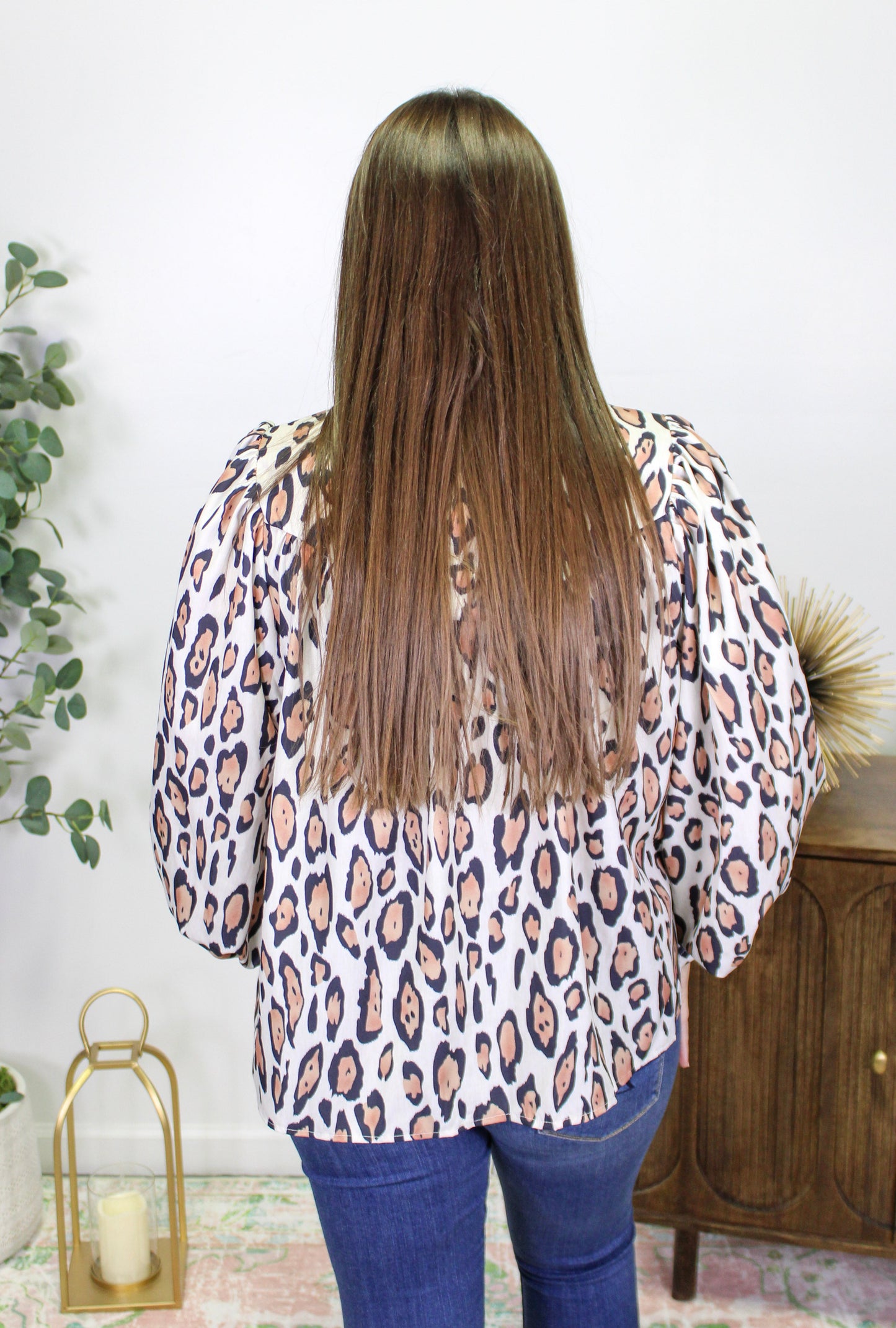 Brown Leopard Blouse RTS